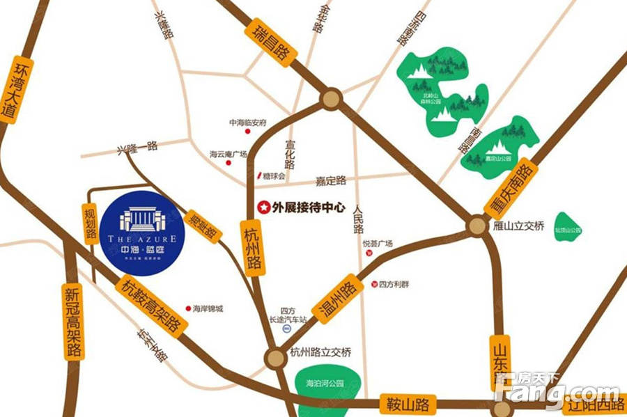 中海蓝庭交通图