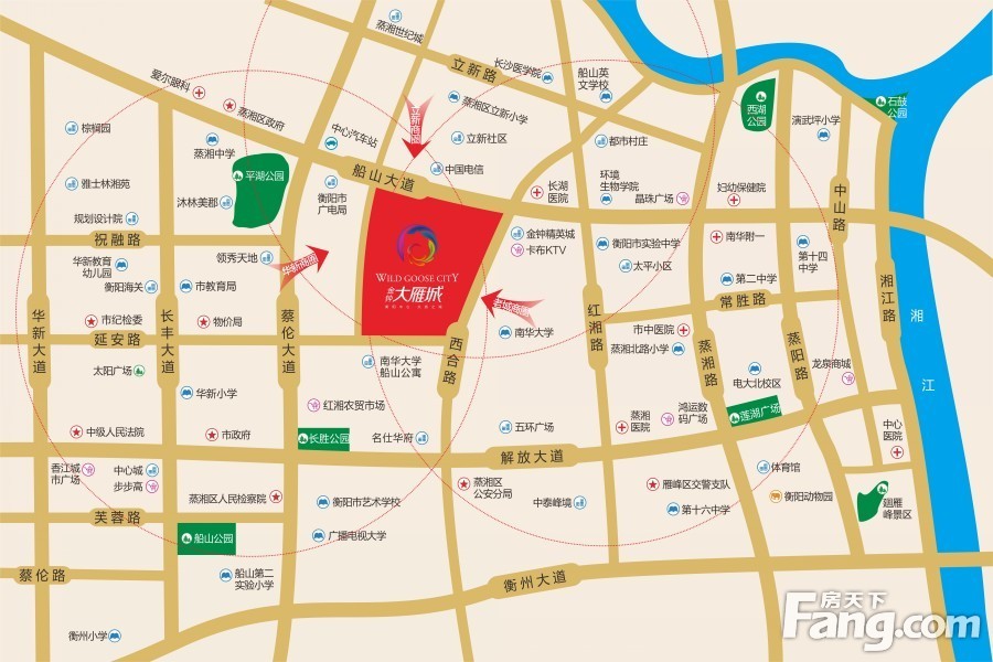 项目简介:金钟·大雁城项目位于衡阳市蒸湘区船山大道与西合图片