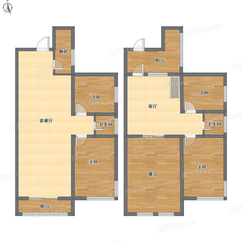 江南世家别墅凯名轩360.00㎡凯名轩5室户型5室 0室0厅0卫0厨 177.00㎡