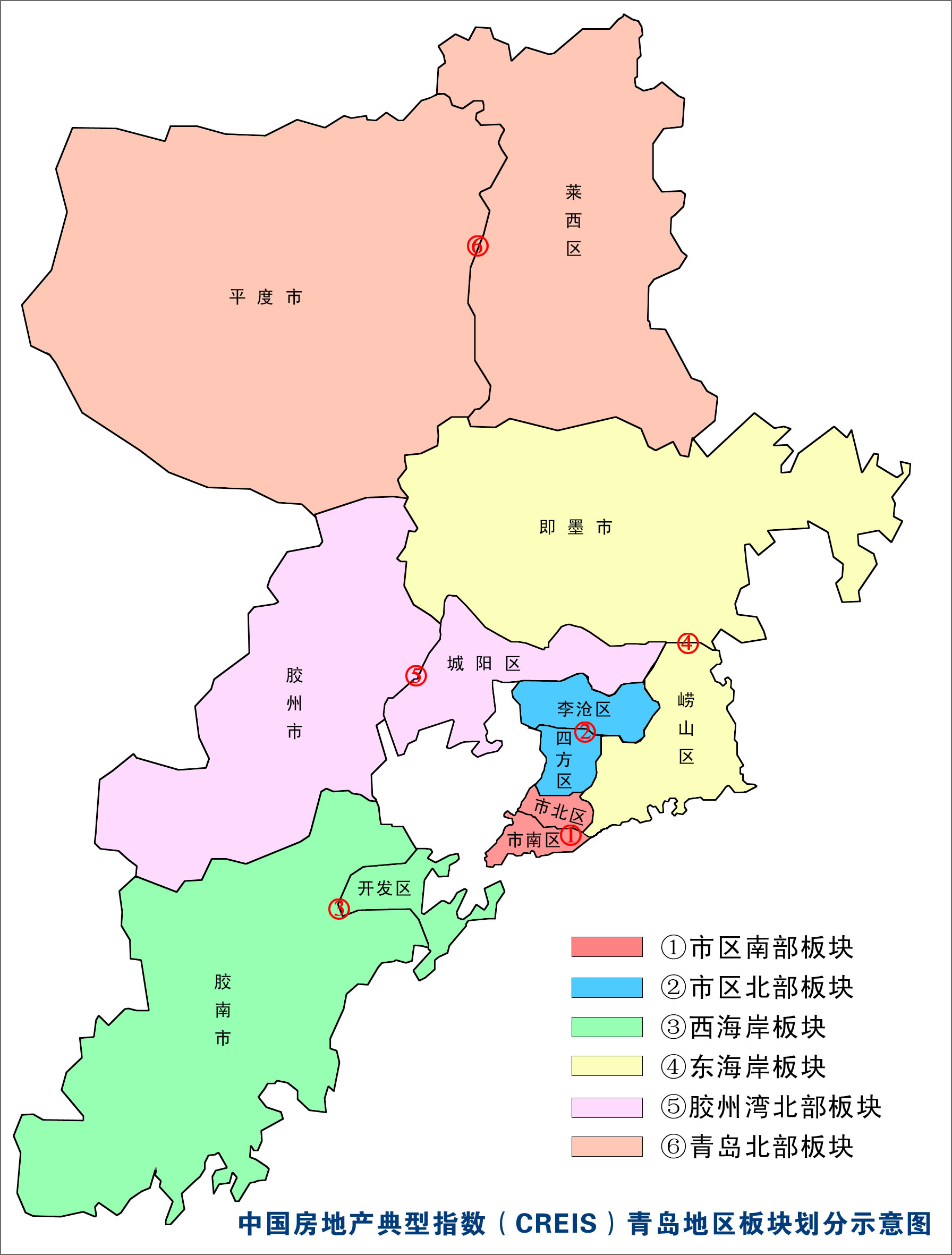 三,青岛典型住宅指数分析 市区南部地产板块 综合指数