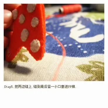 可爱布艺饰品DIY 超童趣红蘑菇小挂件(组图) 家居 布艺 DIY