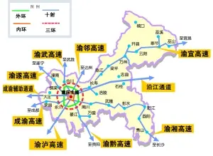以后,重庆到昆明的快捷通道有两条,除了渝泸高速公路,重庆—昆明的