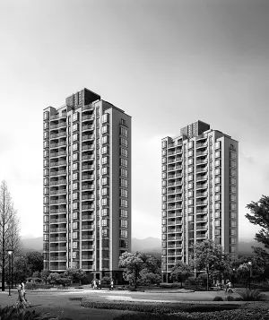 星星港湾高层公寓住宅效果图