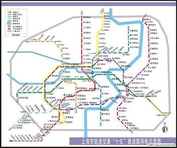 上海地铁站线路图