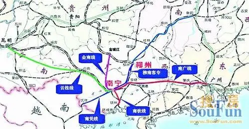 全国高铁线路图 贵广高铁线路图