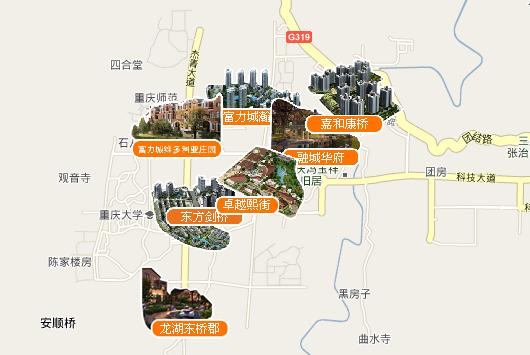 "大学城购房圈"区域热盘地图搜索(图示)  9月9日,随着重庆首个购房圈图片