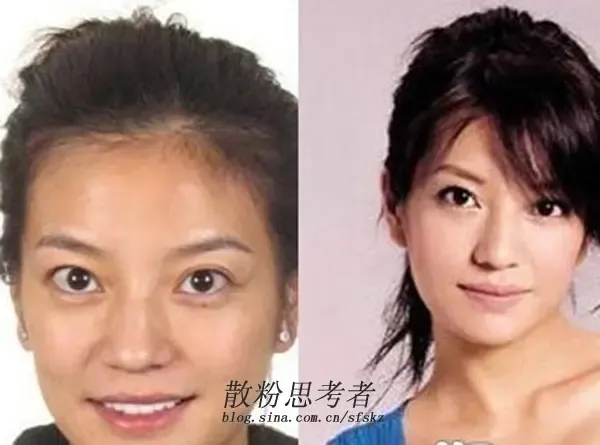 赵薇章子怡等15名大牌女星卸妆前后惊魄对比(图)
