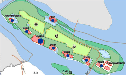 崇明岛整体规划图