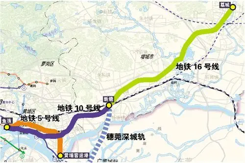 广州增城地铁交通规划图
