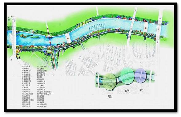 浐河景观总平面图