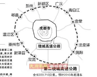 内陆第一路,成都三绕高速总投资616亿,459公里,全程双向六车道