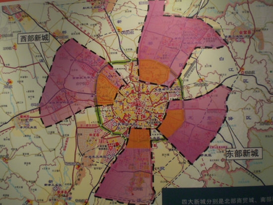  成都市城市副中心,东南西北四大新城规划图图片