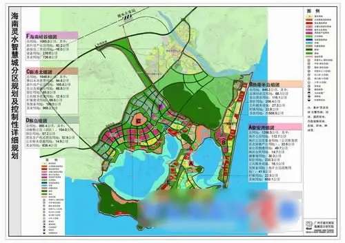 图为陵水县黎安主题公园规划图