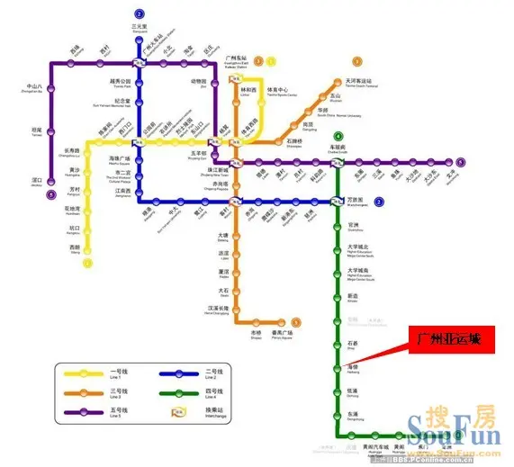 地铁:几乎在广州每个角落都可以通达亚运城