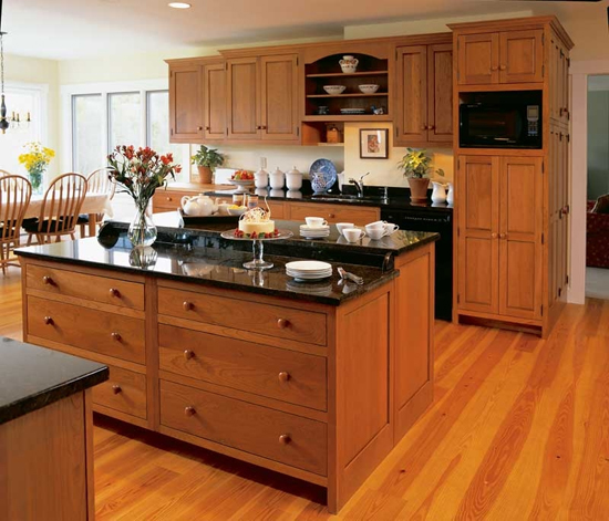 推荐单品八:美式乡村风格橡木全实木厨房