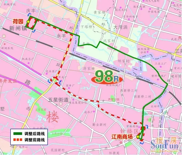 浦东98路公交车线路图,177路公交车线路图 解决天山花园居民公交出行,该公司调整了98路线路走向