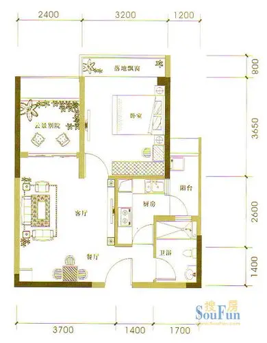 新阳国际70-115㎡户型均价5900元/㎡