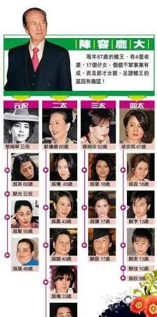赌王何鸿燊与4个太太17名儿女
