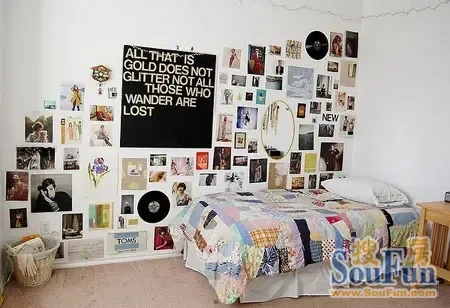 欧美风的照片墙设计,很像剪接画报出来的