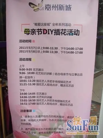 嘉州新城母亲节diy插花活动举行