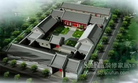 小四合院布局较为简单,一般是北房(又叫正房)3间,大多都用隔断分成一