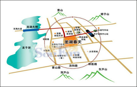 龙湖春天位于蚌埠大学城核心位置,占据京沪高铁新城的