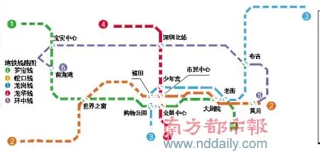 蛇口、龙岗线今日开通深圳5条地铁线统统通了