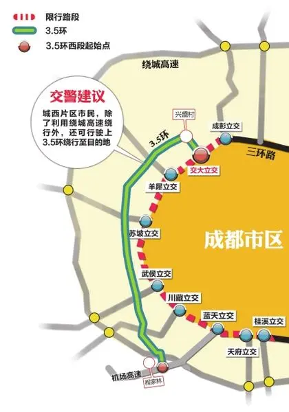 成都 西三环 进城 限行 出行 求便利