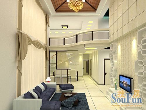 loft-金田精英汇; loft公寓装修效果图; 买一层得两层 loft成小公寓