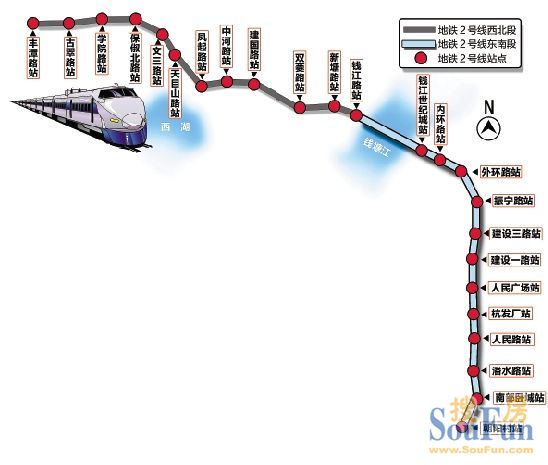 地铁2号线西北段9月开工 沿线楼盘推荐