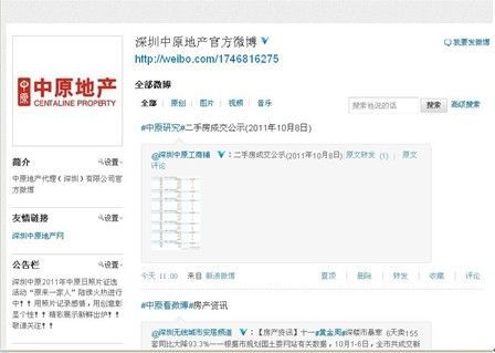 深圳中原地产官方微博正式升级为企业版本
