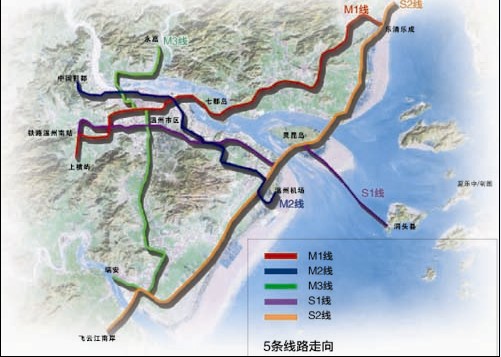 定于11月11日开工的s1线一期工程西起桐岭,经铁路温州南站,向东北绕图片