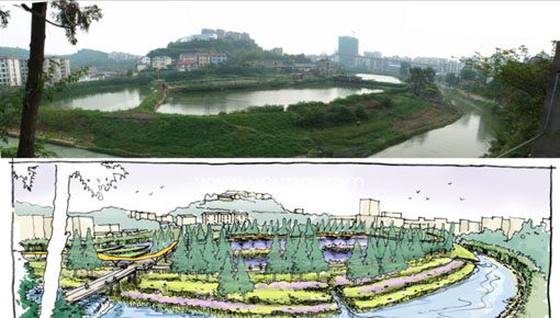 宜昌运河公园位于宜昌市东山大道与城东大道之间,西临港窑路,东至城东