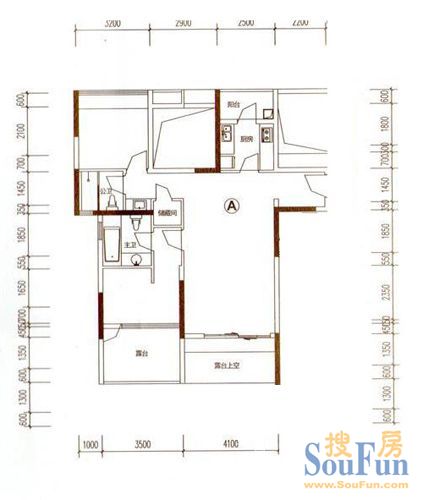 金地上塘道二期10栋2单元奇数层a户型