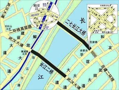 二七长江大桥今日正式通车 为武汉最宽车道大桥