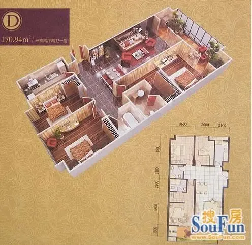 户型案例:西港雅苑170平3室 混搭风格装出个性家 户型案例:西港雅苑170平3室 混搭风格装出个性家