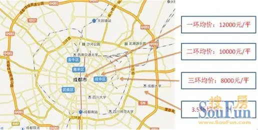 5环看成都房价的等压线