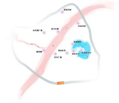 记者绘制了一份武汉的赏樱地图