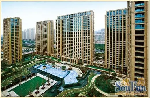 绿城玉兰花园鸟瞰图