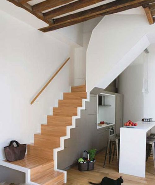 小小心思让家美起来 楼梯空间巧变厨房