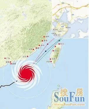 10级台风"泰利"路径有三种可能20日厦门有暴雨