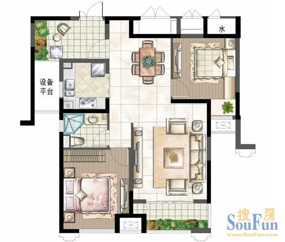 世茂河滨花园户型图