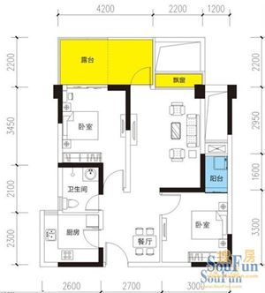 成都三环边 锦江城市花园户型图