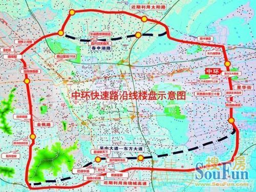 中环快速路园区段施工现场曝光 沿路获益楼盘 动态