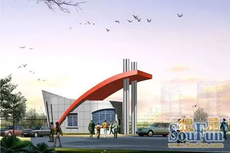 门楼效果图展示 你喜欢哪种类型;; 门楼设计效果图; 企业大门门楼