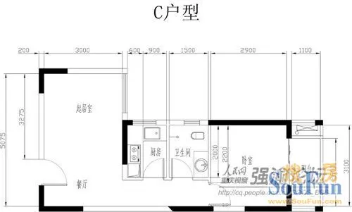 民心佳园户型图c和d户型