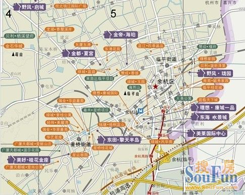 杭州楼盘分布图__土地资讯_-3房网土地网