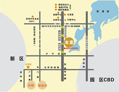 阅城新尚广场交通图