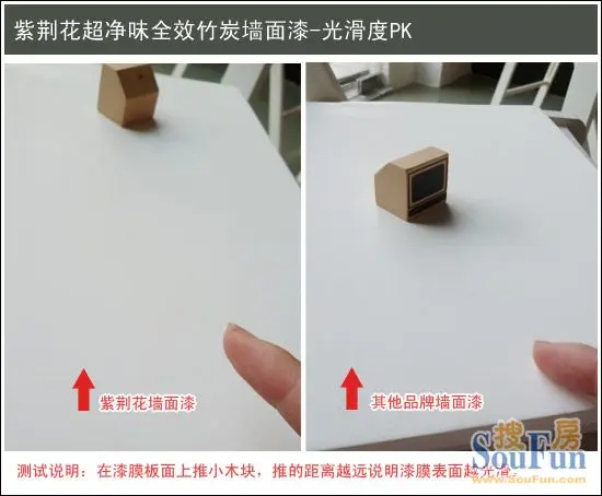 紫荆花超净味全效竹炭墙面漆光滑度测试
点击图片查看下一页 紫荆花超净味全效竹炭墙面漆光滑度测试