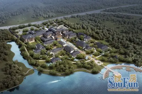 牟山湖开工升级首家"五星级酒店"隆重震撼实景图设计私家花园别墅图片